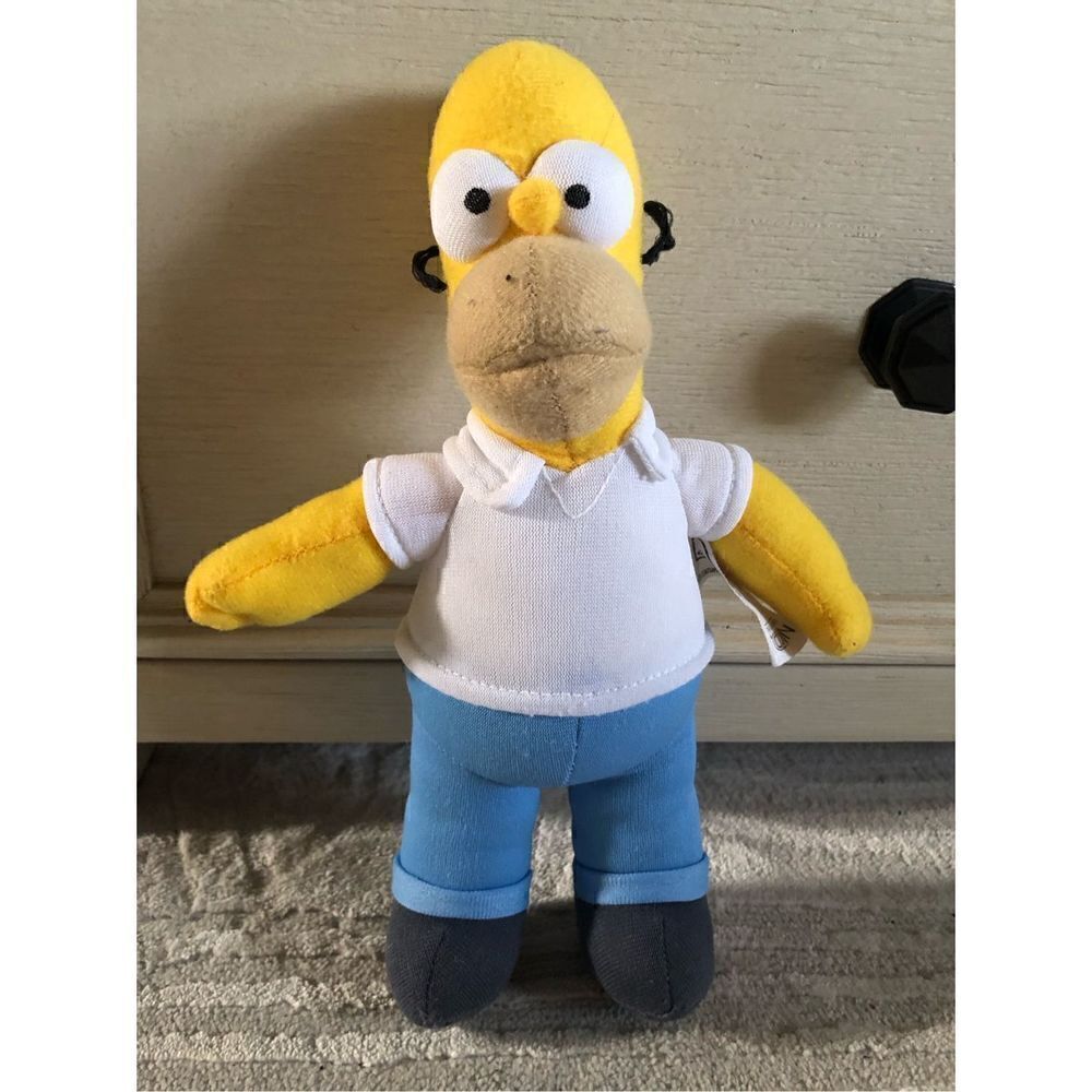 Homer Simpson The Simpsons Stuffed Plush Doll Figure Nanco 2005
